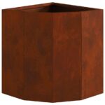 vidaXL Rohová kvetináč Hrdzavý 30 x 30 x 35 cm – Obrázok 7