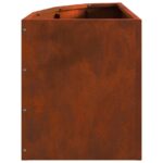 vidaXL Rohová kvetináč Hrdzavý 30 x 30 x 35 cm – Obrázok 8