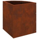 vidaXL Rohová kvetináč Hrdzavý 30 x 30 x 35 cm – Obrázok 9
