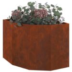 vidaXL Rohová kvetináč Hrdzavý 60 x 60 x 50 cm – Obrázok 5