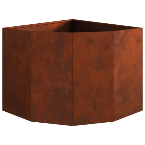 vidaXL Rohová kvetináč Hrdzavý 60 x 60 x 50 cm – Obrázok 7