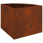 vidaXL Rohová kvetináč Hrdzavý 60 x 60 x 50 cm – Obrázok 9