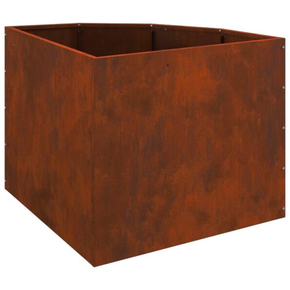 vidaXL Rohová kvetináč Hrdzavý 60 x 60 x 50 cm – Obrázok 9