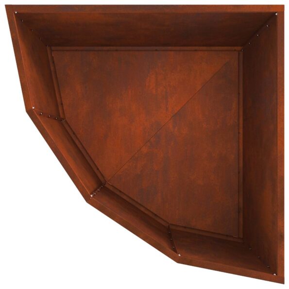 vidaXL Rohová kvetináč Hrdzavý 60 x 60 x 50 cm – Obrázok 10