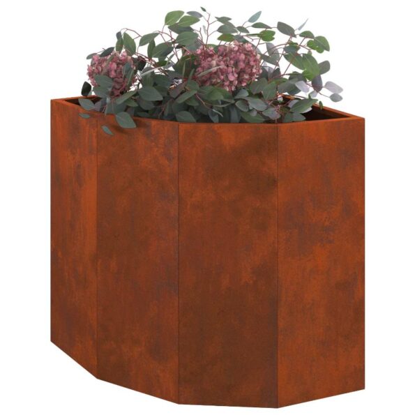 vidaXL Rohová kvetináč Hrdzavý 45 x 45 x 50 cm – Obrázok 5