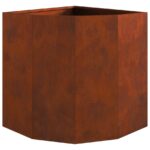 vidaXL Rohová kvetináč Hrdzavý 45 x 45 x 50 cm – Obrázok 7