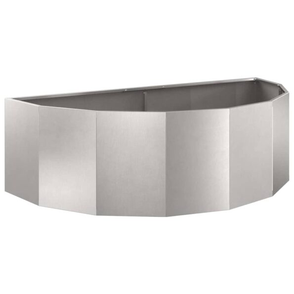 vidaXL Hrantík Strieborná 120 x 60 x 35 cm Nerezová oceľ – Obrázok 2