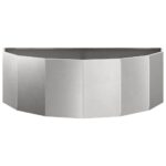 vidaXL Hrantík Strieborná 120 x 60 x 35 cm Nerezová oceľ – Obrázok 5