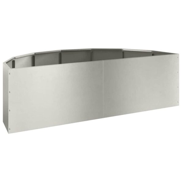 vidaXL Hrantík Strieborná 120 x 60 x 35 cm Nerezová oceľ – Obrázok 7
