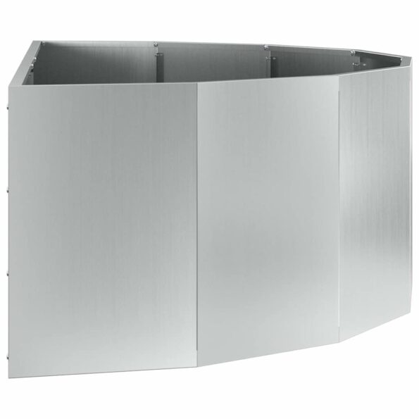 vidaXL Hrantík Strieborná 120 x 60 x 35 cm Pozinkovaná oceľ – Obrázok 6