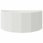 vidaXL Hrantík Biela 90 x 45 x 35 cm Oceľ – Obrázok 5