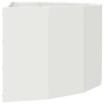 vidaXL Hrantík Biela 90 x 45 x 35 cm Oceľ – Obrázok 6