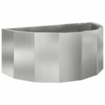 vidaXL Hrantík Strieborná 90 x 45 x 35 cm Pozinkovaná oceľ – Obrázok 2
