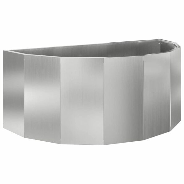 vidaXL Hrantík Strieborná 90 x 45 x 35 cm Pozinkovaná oceľ – Obrázok 2