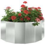 vidaXL Hrantík Strieborná 90 x 45 x 35 cm Pozinkovaná oceľ – Obrázok 3