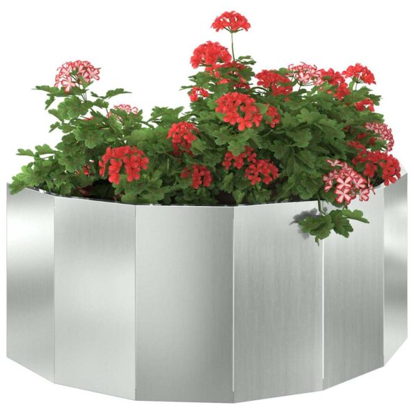 vidaXL Hrantík Strieborná 90 x 45 x 35 cm Pozinkovaná oceľ – Obrázok 3