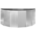 vidaXL Hrantík Strieborná 90 x 45 x 35 cm Pozinkovaná oceľ – Obrázok 5