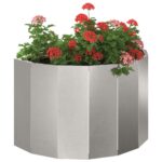 vidaXL Hrantík Strieborná 60 x 30 x 35 cm Nerezová oceľ – Obrázok 3
