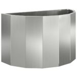 vidaXL Hrantík Strieborná 60 x 30 x 35 cm Pozinkovaná oceľ – Obrázok 2