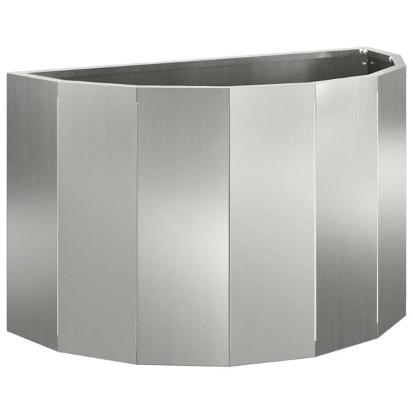 vidaXL Hrantík Strieborná 60 x 30 x 35 cm Pozinkovaná oceľ – Obrázok 2