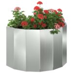 vidaXL Hrantík Strieborná 60 x 30 x 35 cm Pozinkovaná oceľ – Obrázok 3