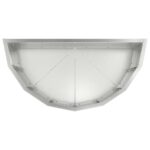 vidaXL Hrantík Strieborná 60 x 30 x 35 cm Pozinkovaná oceľ – Obrázok 8