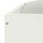 vidaXL Hrantík Biela 120 x 60 x 50 cm Oceľ – Obrázok 9