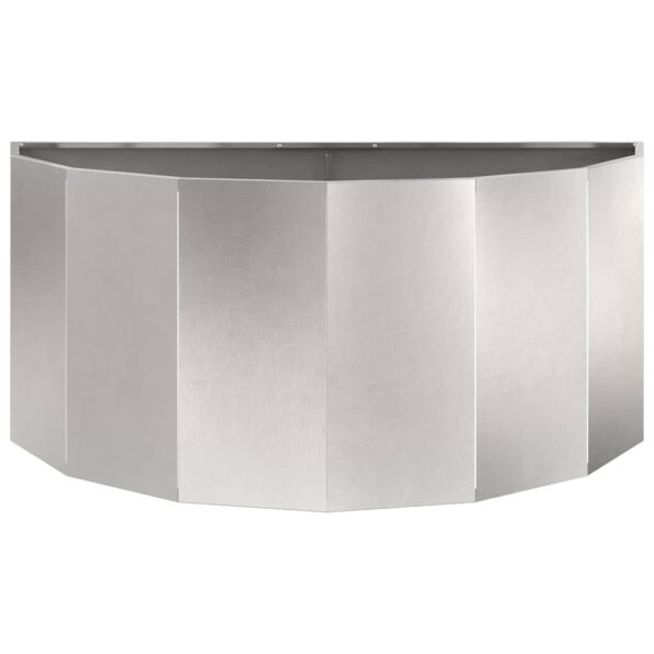vidaXL Hrantík Strieborná 120 x 60 x 50 cm Nerezová oceľ – Obrázok 5