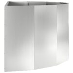 vidaXL Hrantík Strieborná 120 x 60 x 50 cm Pozinkovaná oceľ – Obrázok 6