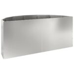 vidaXL Hrantík Strieborná 120 x 60 x 50 cm Pozinkovaná oceľ – Obrázok 7
