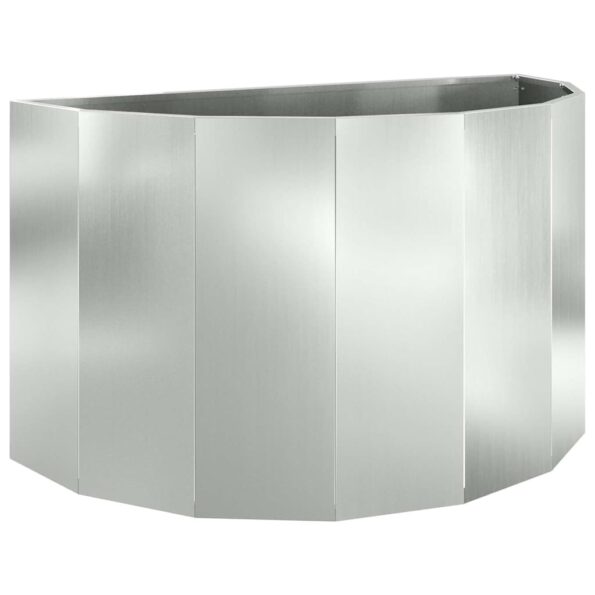 vidaXL Hrantík Strieborná 90 x 45 x 50 cm Pozinkovaná oceľ – Obrázok 2
