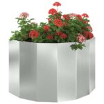 vidaXL Hrantík Strieborná 90 x 45 x 50 cm Pozinkovaná oceľ – Obrázok 3