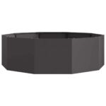 vidaXL Hrantík Čierna 120 x 120 x 35 cm Oceľ – Obrázok 5