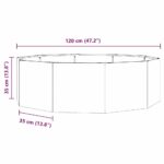 vidaXL Hrantík Biela 120 x 120 x 35 cm Oceľ – Obrázok 10