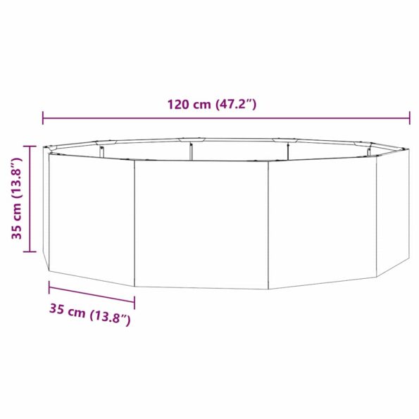 vidaXL Hrantík Strieborná 120 x 120 x 35 cm Nerezová oceľ – Obrázok 10