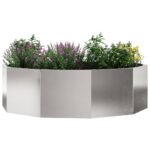 vidaXL Hrantík Strieborná 120 x 120 x 35 cm Nerezová oceľ – Obrázok 3