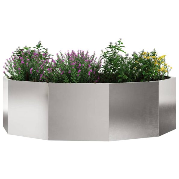vidaXL Hrantík Strieborná 120 x 120 x 35 cm Nerezová oceľ – Obrázok 3