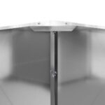 vidaXL Hrantík Strieborná 120 x 120 x 35 cm Pozinkovaná oceľ – Obrázok 7