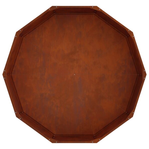 vidaXL Hrantík Hrdzavý 120 x 120 x 35 cm – Obrázok 9