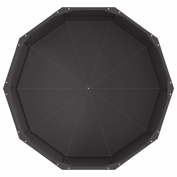 vidaXL Hrantík Čierna 90 x 90 x 35 cm Oceľ – Obrázok 6