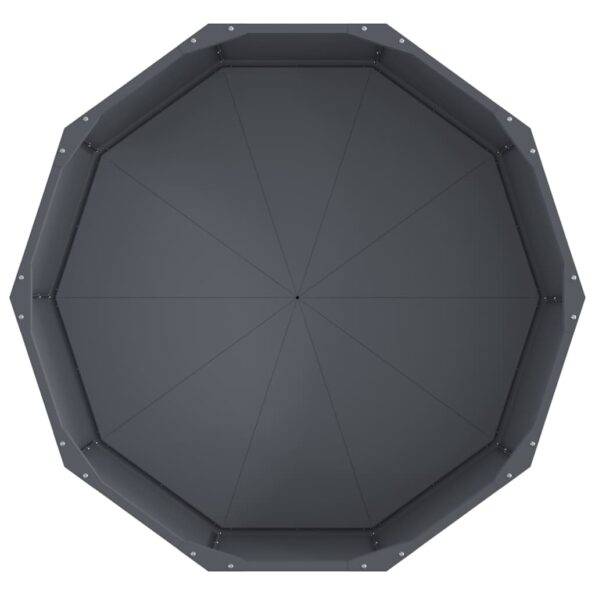 vidaXL Hrantík Antracit 90 x 90 x 35 cm Oceľ – Obrázok 6