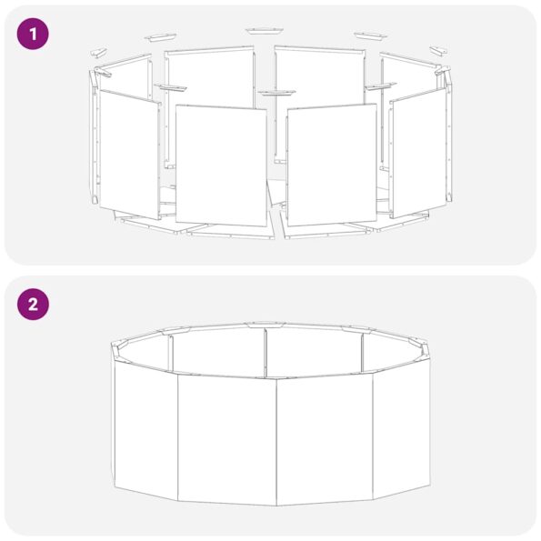 vidaXL Hrantík Antracit 90 x 90 x 35 cm Oceľ – Obrázok 8