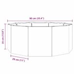 vidaXL Hrantík Strieborná 90 x 90 x 35 cm Nerezová oceľ – Obrázok 10