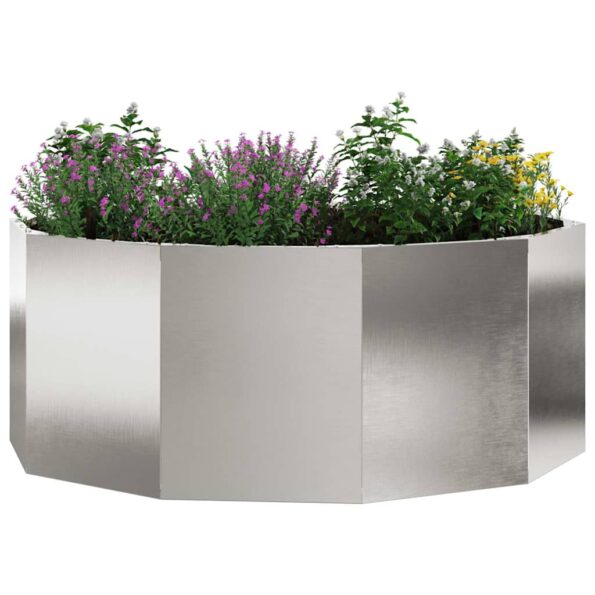 vidaXL Hrantík Strieborná 90 x 90 x 35 cm Nerezová oceľ – Obrázok 3