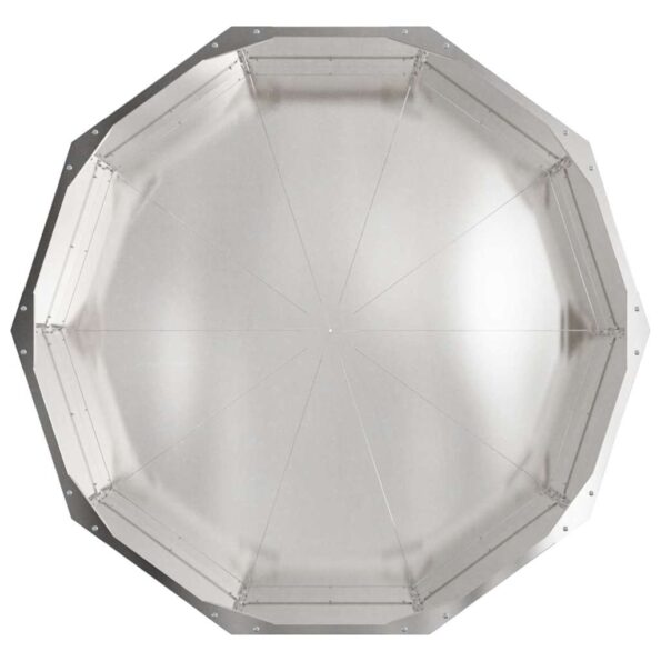 vidaXL Hrantík Strieborná 90 x 90 x 35 cm Nerezová oceľ – Obrázok 6