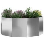 vidaXL Hrantík Strieborná 90 x 90 x 35 cm Pozinkovaná oceľ – Obrázok 3