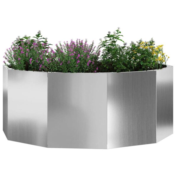 vidaXL Hrantík Strieborná 90 x 90 x 35 cm Pozinkovaná oceľ – Obrázok 3