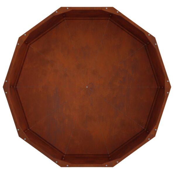 vidaXL Hrantík Hrdzavý 90 x 90 x 35 cm – Obrázok 9