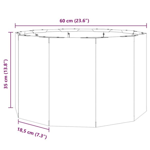vidaXL Hrantík Čierna 60 x 60 x 35 cm Oceľ – Obrázok 10