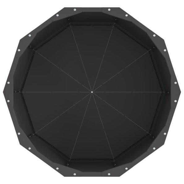 vidaXL Hrantík Čierna 60 x 60 x 35 cm Oceľ – Obrázok 6